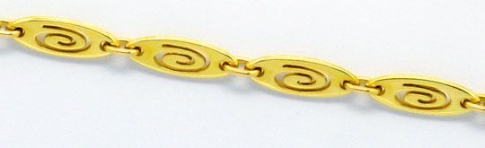 Foto 2 - Designer-Plättchen Spiral Gelbgoldhalskette mit Diamant, K2337