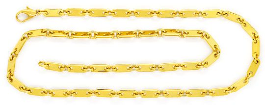 Foto 1 - Massive Plättchenkette Goldkette Gelbgold-Karabiner 14K, K2385