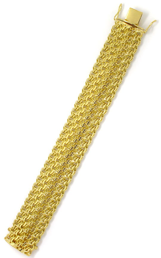 Foto 3 - Massives schweres Armband vierreihig Garibaldi Gelbgold, K2597