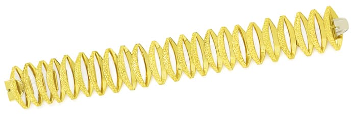 Foto 1 - Design-Goldarmband Navette Form aus massiv 18K Gelbgold, K3226