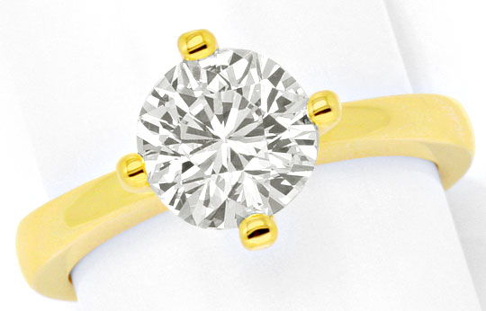 Foto 2 - Massiver Gold-Ring 1,84ct Diamant Solitaer 18K Gelbgold, R2554