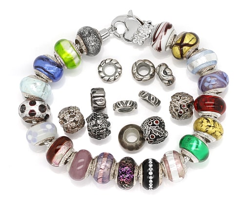 Foto 1 - Lovelinks Armband 30 Beads, 19 x Muranoglas, 925 Silber, R9047