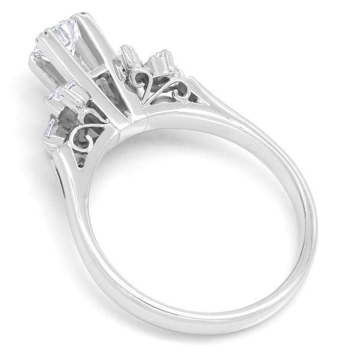 Foto 3 - Diamantring mit Brillanten und Diamant Trapezen in 18K, S9843