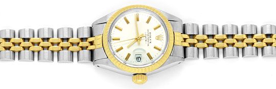 Foto 1 - Rolex Date Damen-Armbanduhr Stahlgold Automatik Jubilee, U1511