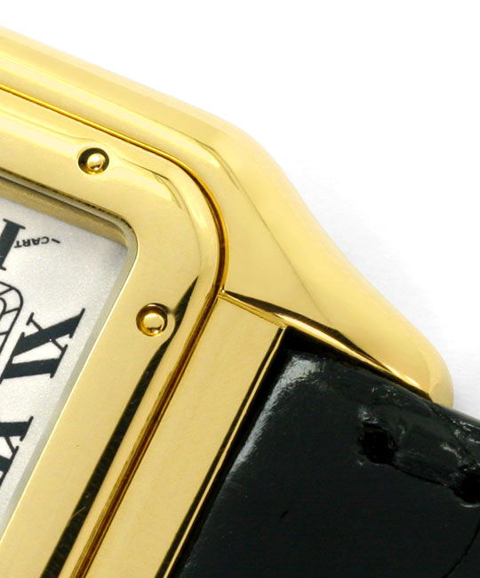 Foto 4 - Cartier Panthere Gold mit Schwarzem Kroko Armband Damen, U2352